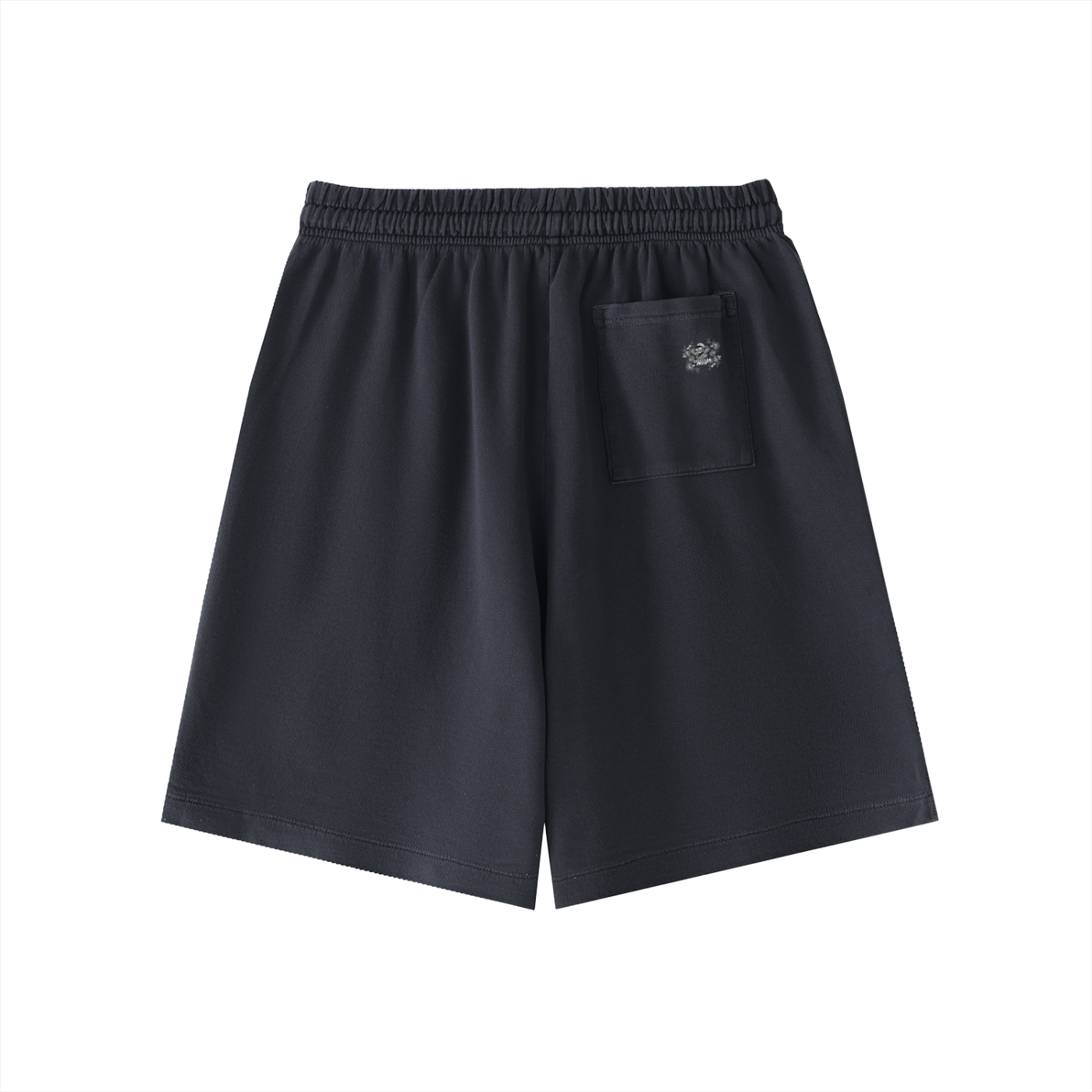 Black shorts with Recession Proof Clothing logo on pocket. 