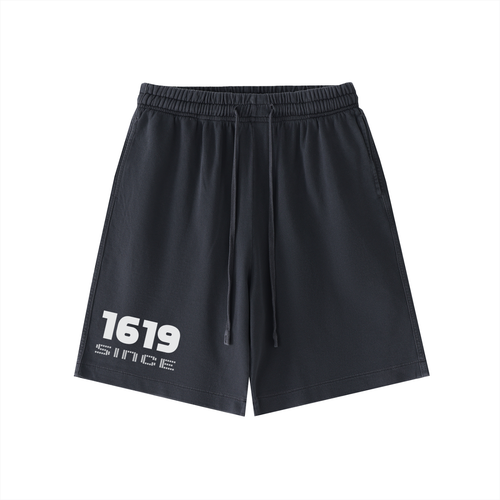 Black shorts with 1619 Since logo on pocket. 