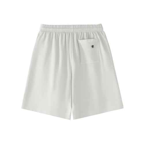 White shorts with Recession Proof Clothing logo on pocket. 
