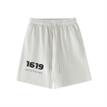 White shorts with 1619 since logo on pocket. 